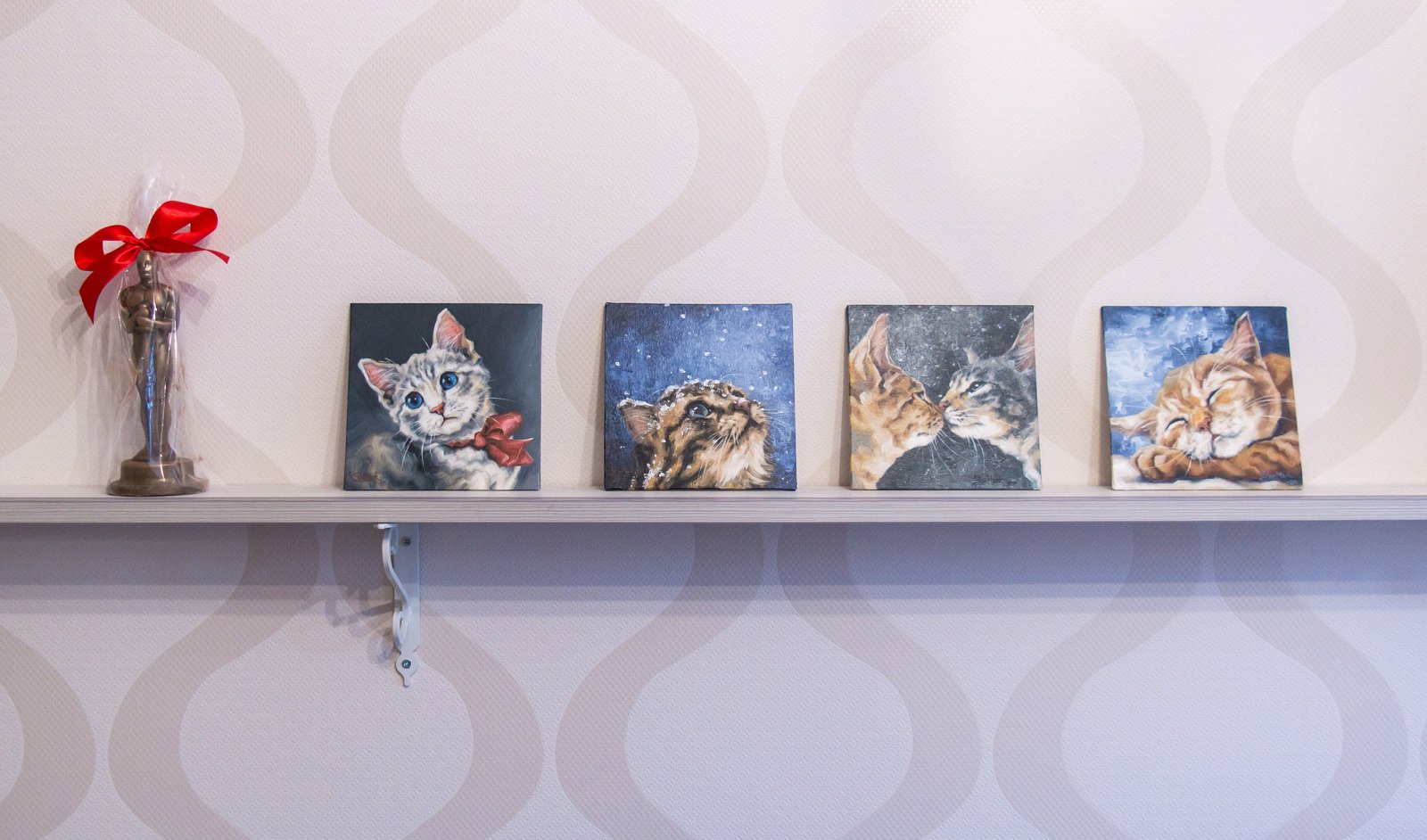 Cat oil painting, Pet portrait, Ginger cat, Cat portrait, Animal painting, Animal art, Original art, 6x6 by S.Lee Mark