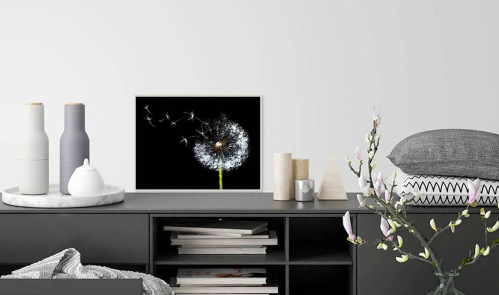 Dandelion Original art 9x8" by S. Lee Mark - Blowball painting Still Life Art Decor Home Décor Wall Décor Hangings Paintings Home & Living