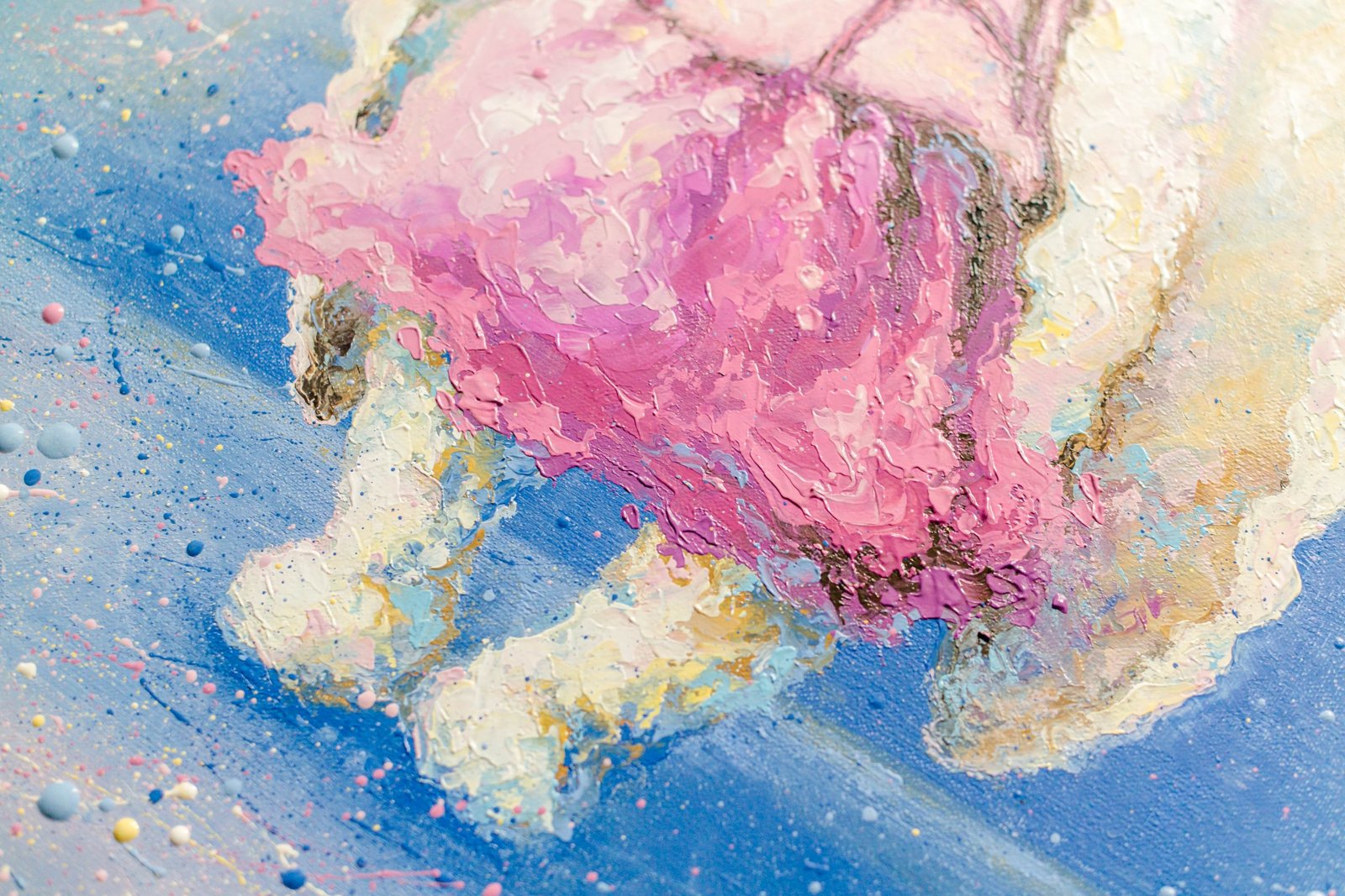Barbie Rabbit Betti 20" Modern Original art by S. Lee Mark rabbit princess bunny animal fine art painting rabbit queen Barbie bunny pink