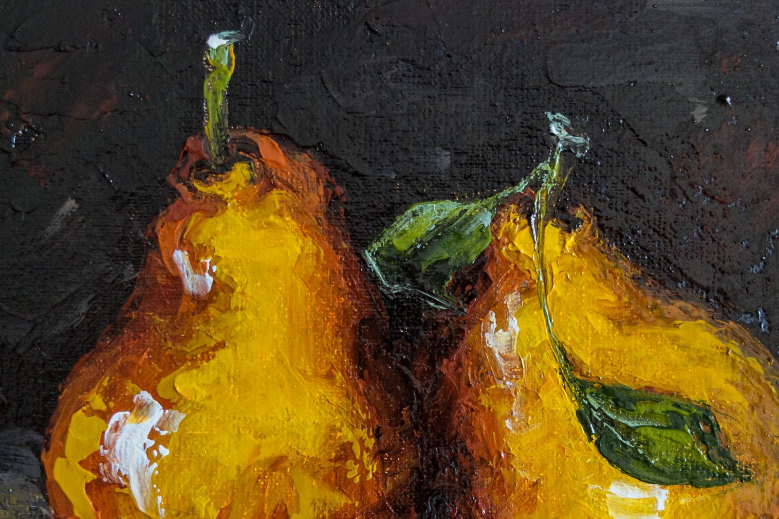 Pears Original art 6x6 by S. Lee Mark Stil life oil painting Fruit art Fruit still life Fruit painting Citrus art Home Décor Wall Hangings