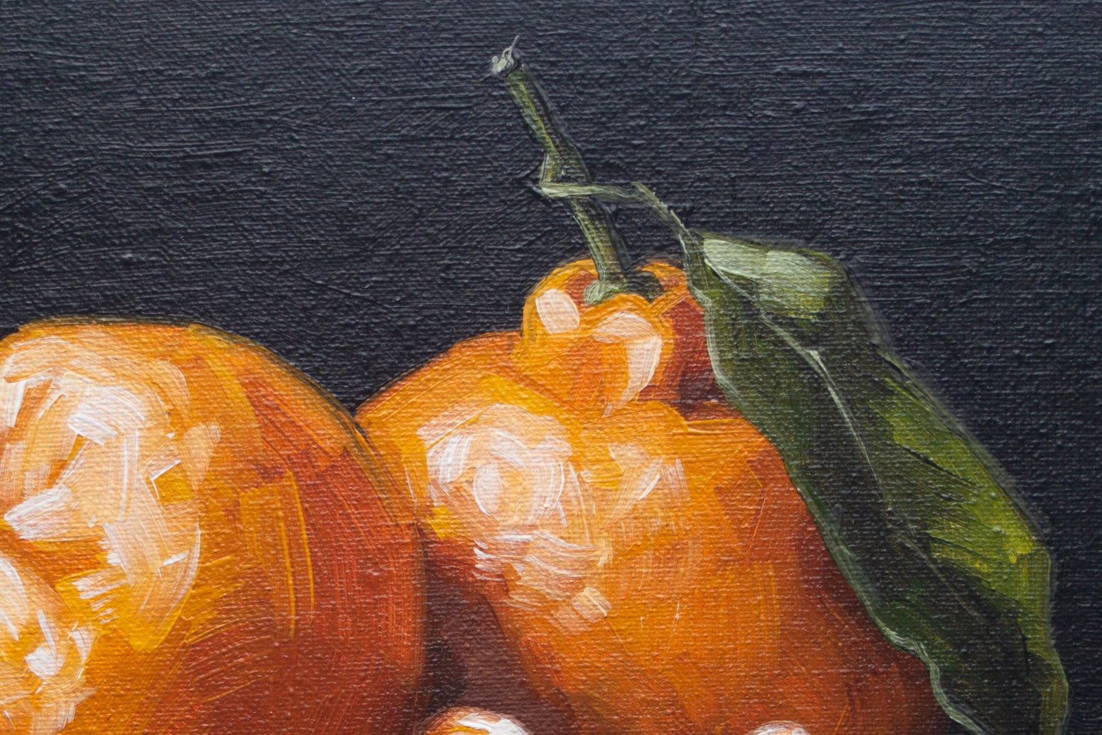 2+2 tangerine Original art 6x8 by S. Lee Mark - Stil life oil painting Fruit art Fruit still life Fruit painting Citrus art