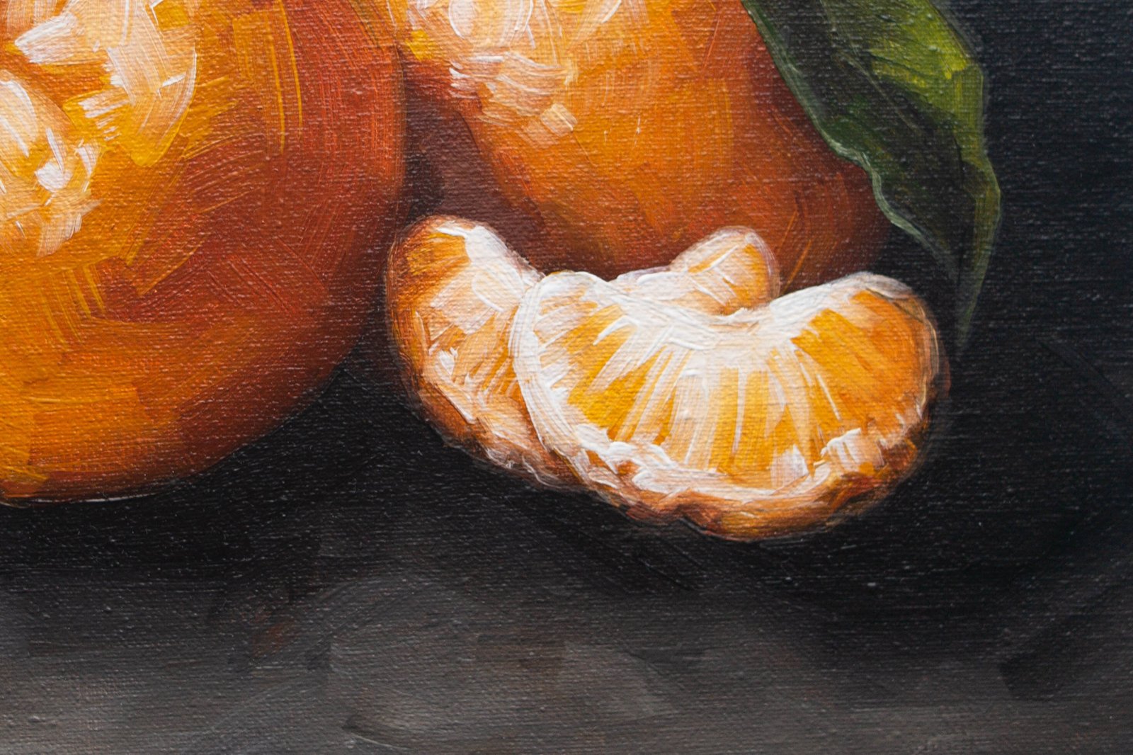 2+2 tangerine Original art 6x8 by S. Lee Mark - Stil life oil painting Fruit art Fruit still life Fruit painting Citrus art