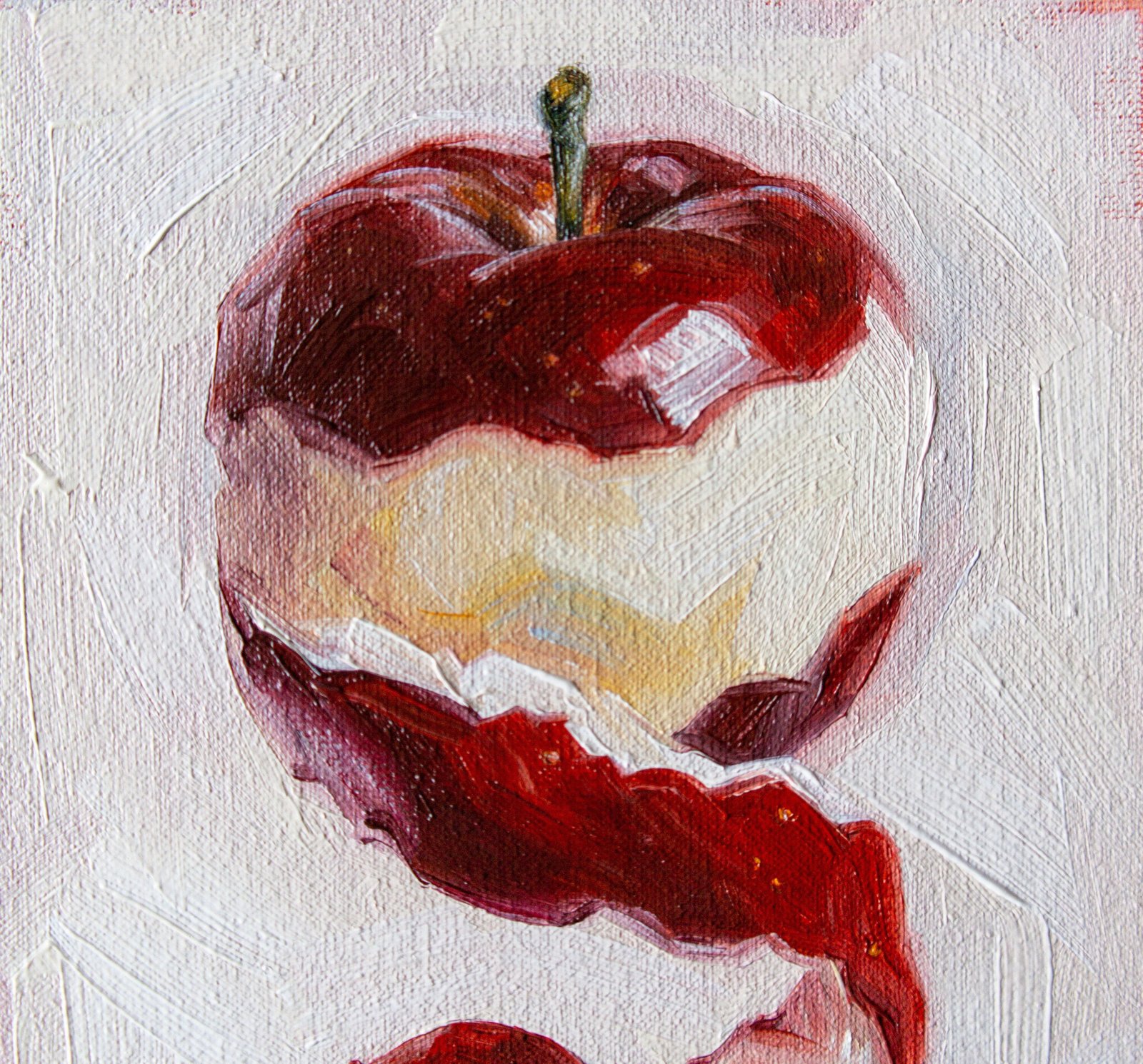 Apple garland Original art 8x6 by S. Lee Mark - Stil life oil painting Fruit art Fruit still life Fruit painting Citrus art garland