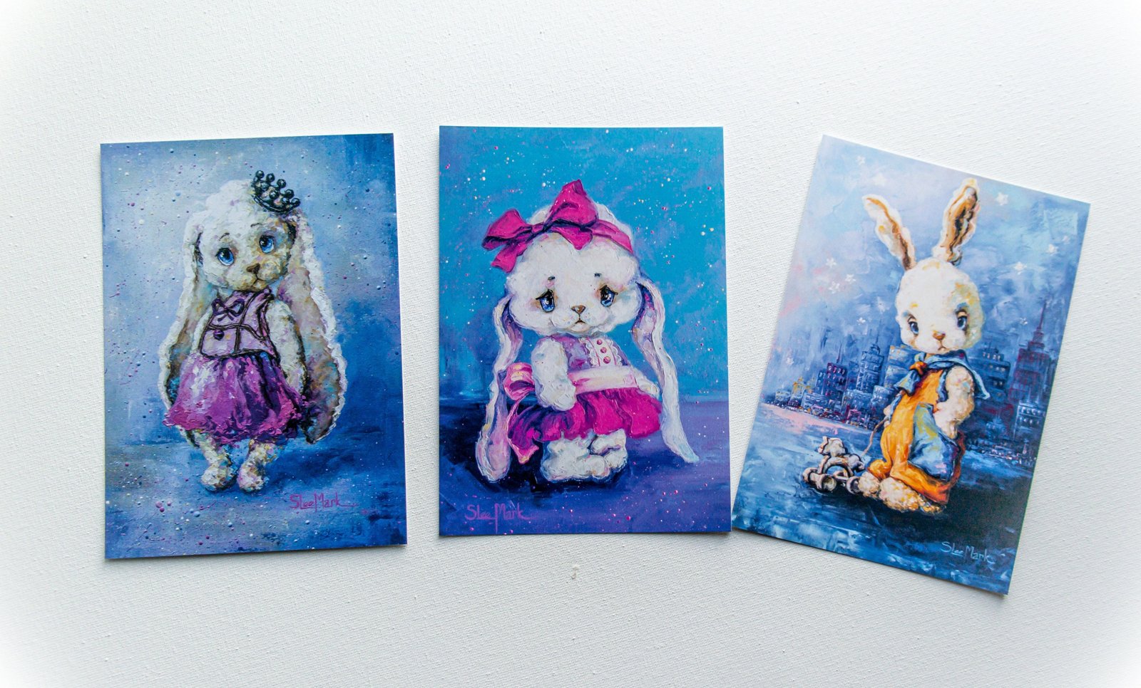 Postcard set of 3 "My dolls" Girl Child Boy Paper & Party Supplies Paper Stationery Postcards from Ukraine Greeting Cards Good Luck Artwork