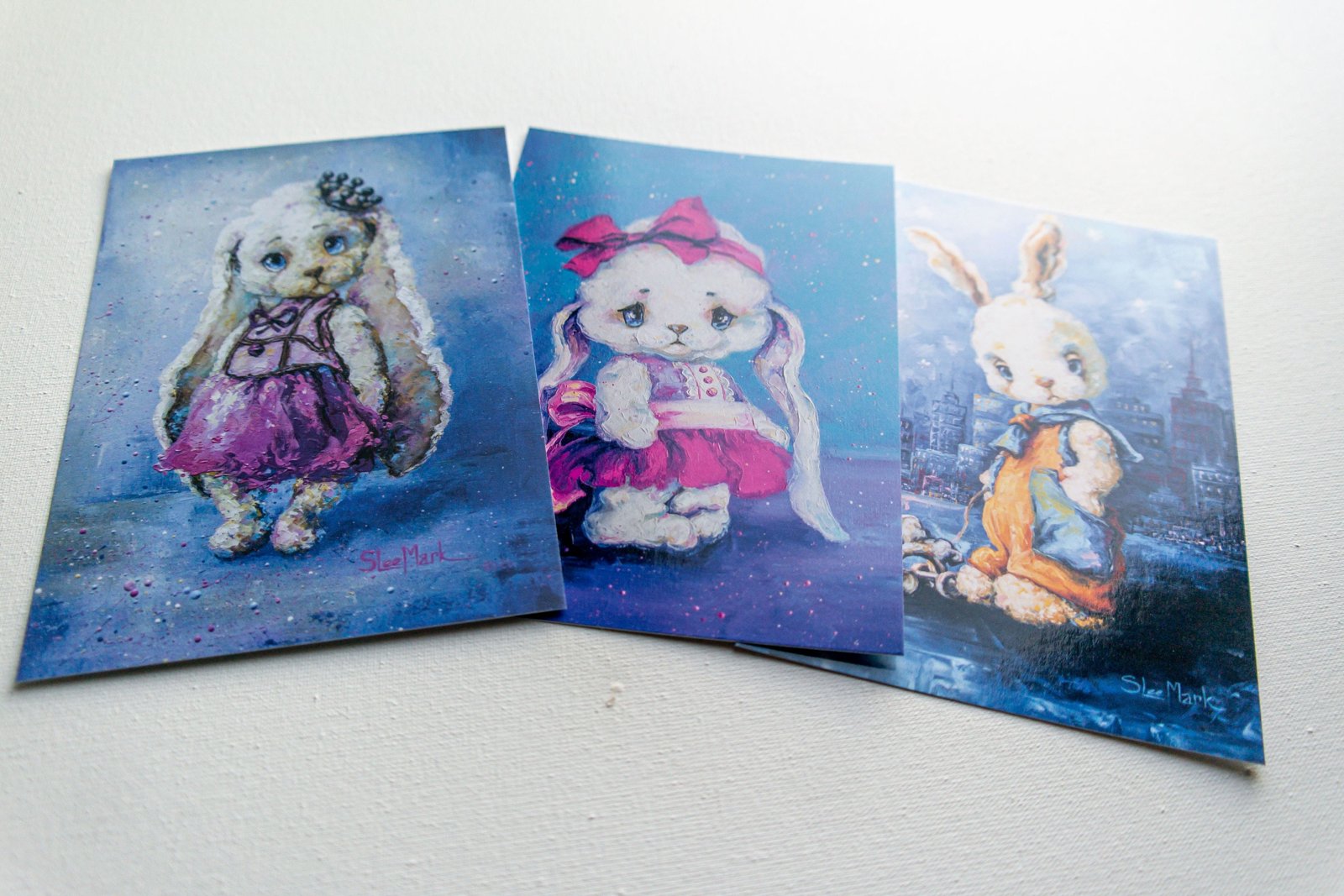 Postcard set of 3 "My dolls" Girl Child Boy Paper & Party Supplies Paper Stationery Postcards from Ukraine Greeting Cards Good Luck Artwork