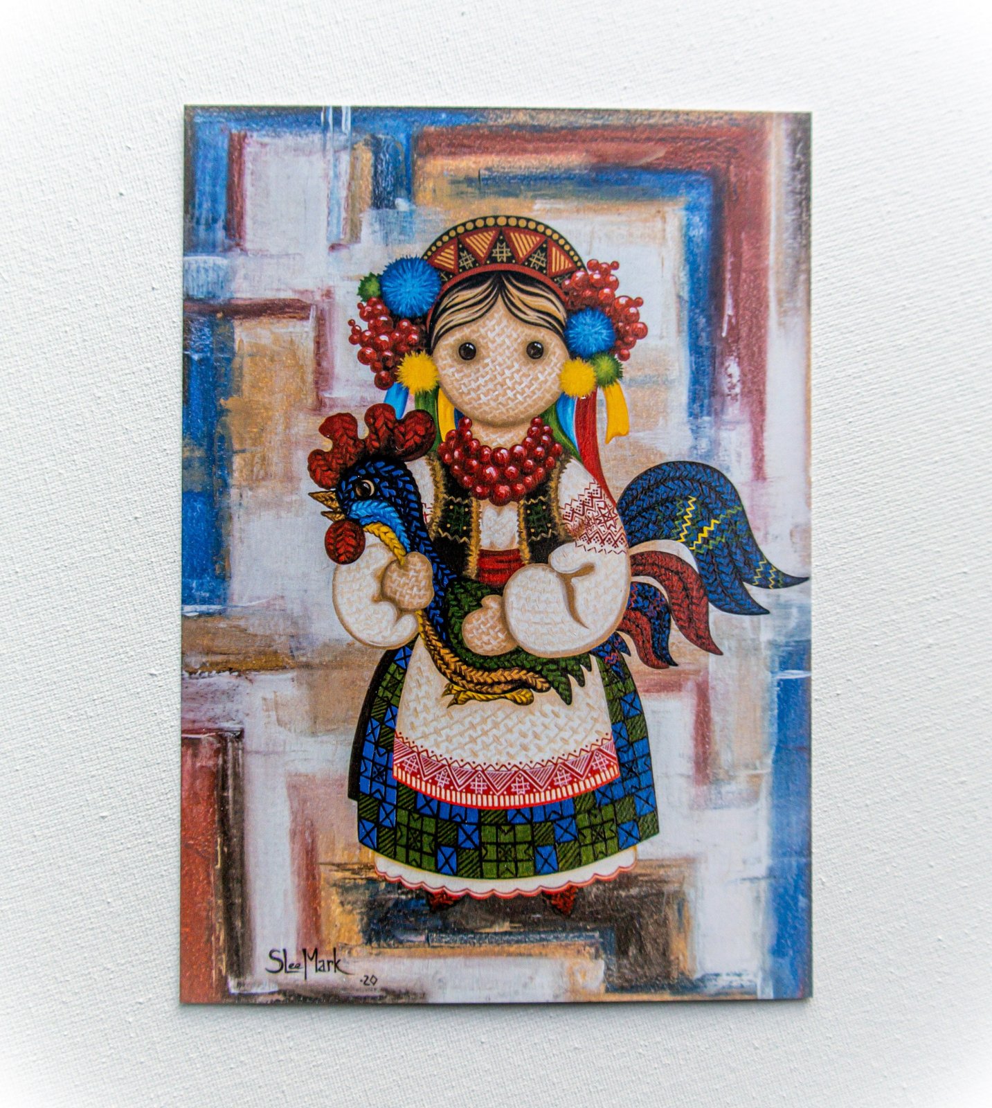 Postcard set of 2 "Ukrainian dolls" Paper Party Supplies Paper Stationery Postcards from Ukraine Greeting Cards Good Luck Artwork