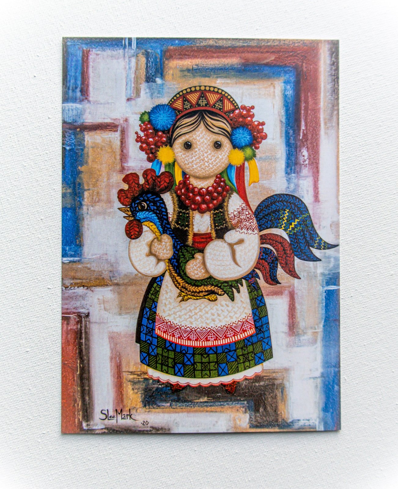 Postcard set of 2 "Ukrainian dolls" Paper Party Supplies Paper Stationery Postcards from Ukraine Greeting Cards Good Luck Artwork